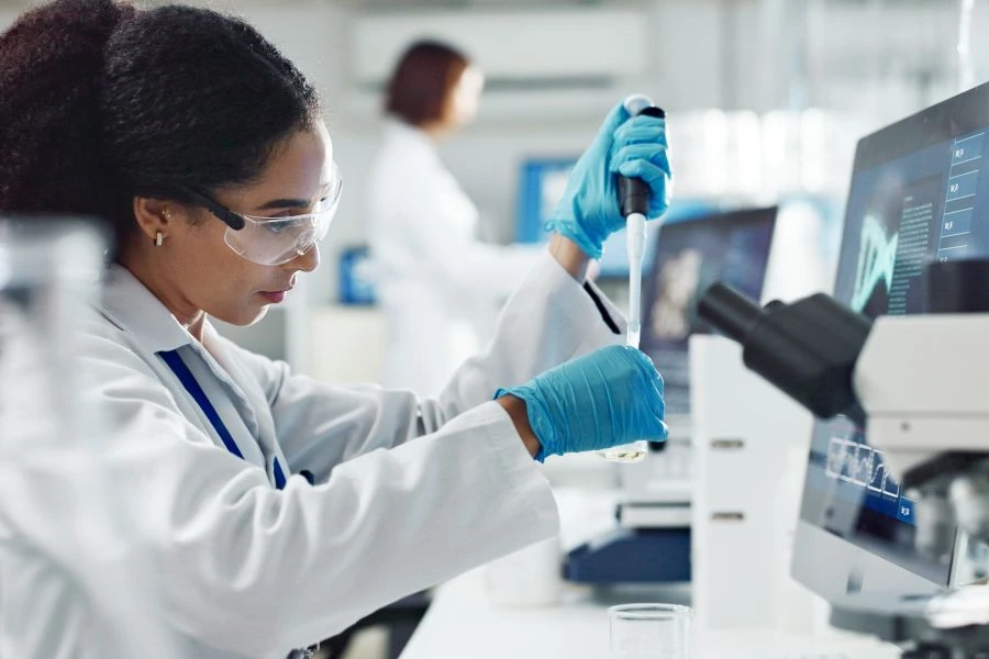 Researcher investigating GOS