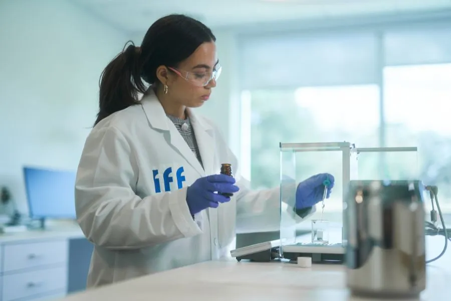 IFF scientist working in a lab