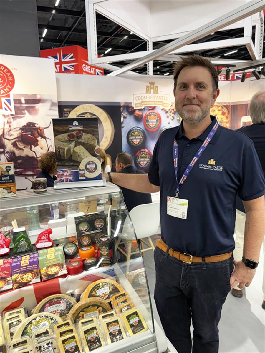 Coombe Castle international sales manager Matthew Hodgetts at Anuga 2025.