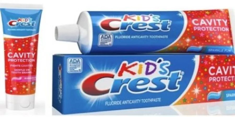 Kid's Crest tooth paste packaging