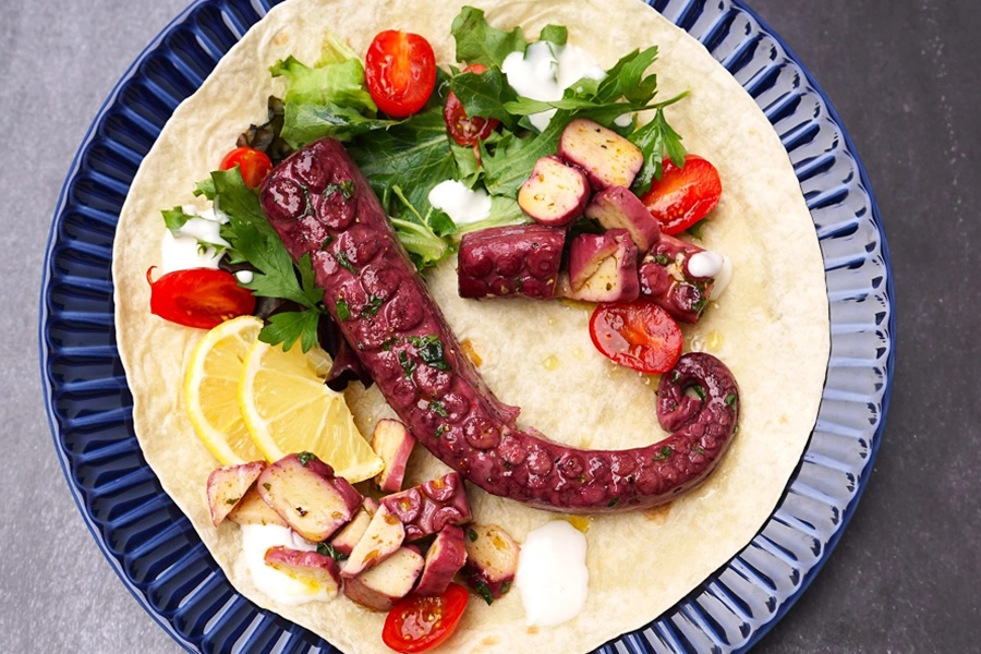 Octopus meat alternative by Revo Foods.