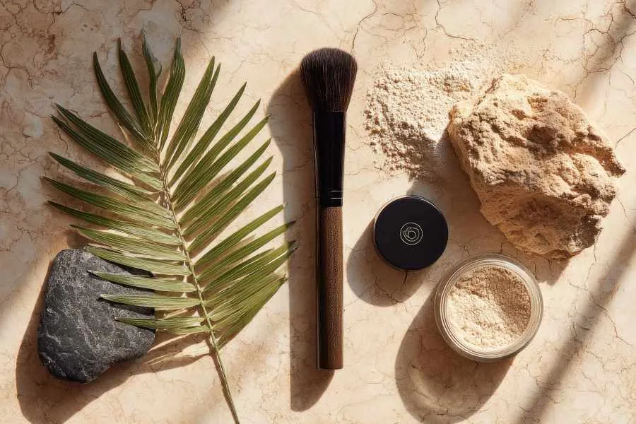 sustainabe cosmetics and brush