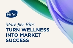 Valio webinar banner for More per Bite: Turn wellness into market success, with register link for 21 April sessions.
